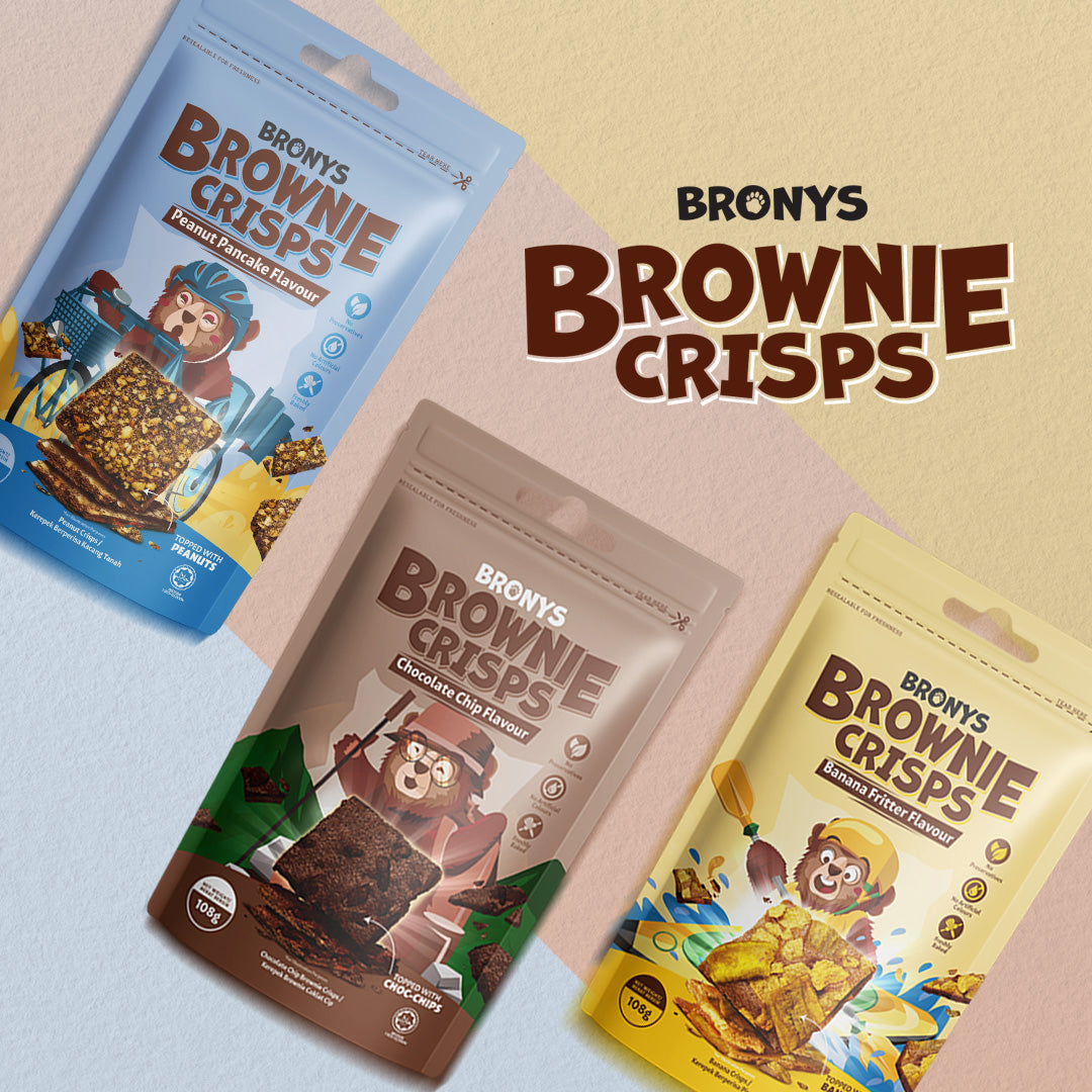Bronys Brownie Crisps - Assorted Flavours Bundle (3 Packs x 108g)