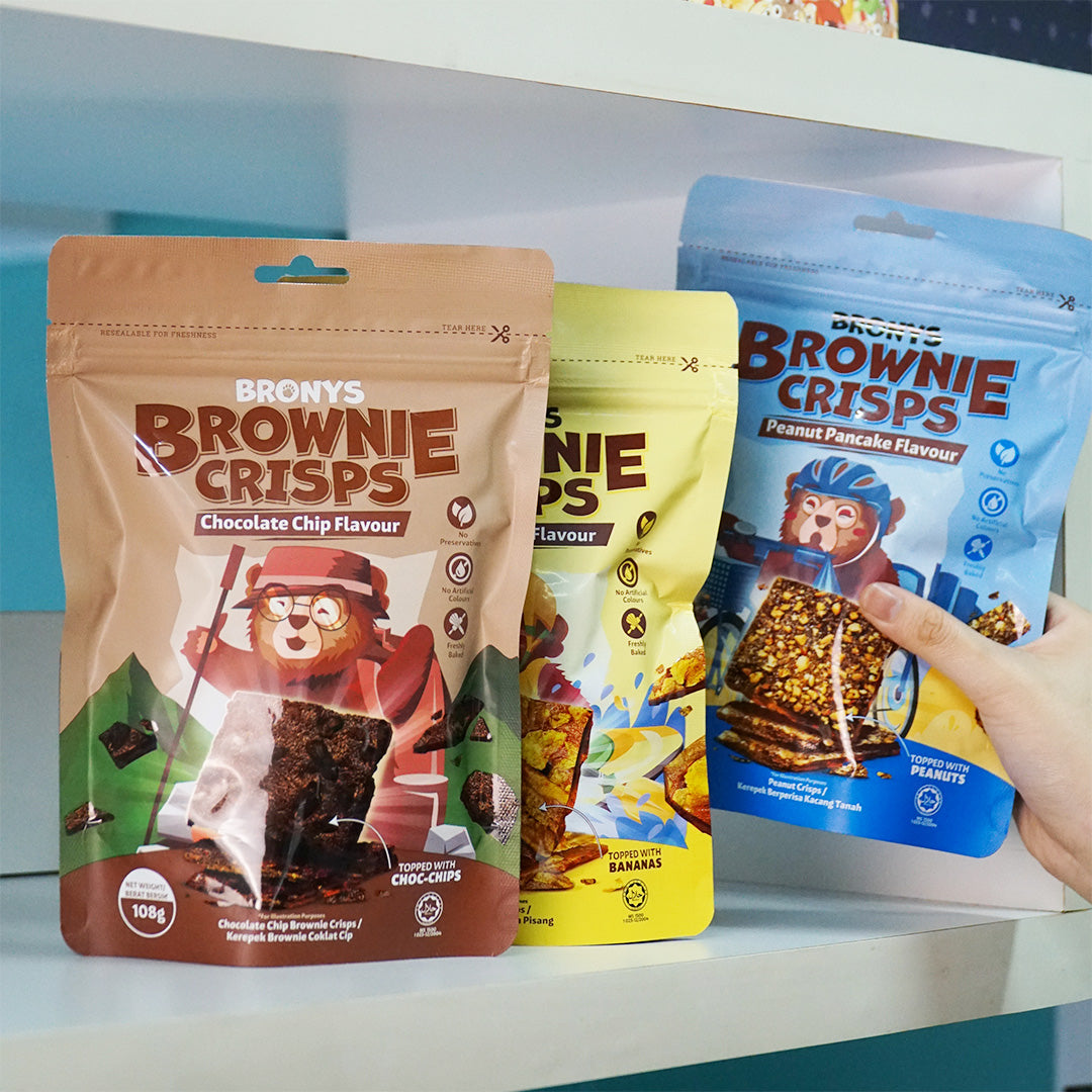 Bronys Brownie Crisps - Assorted Flavours Bundle (3 Packs x 108g)