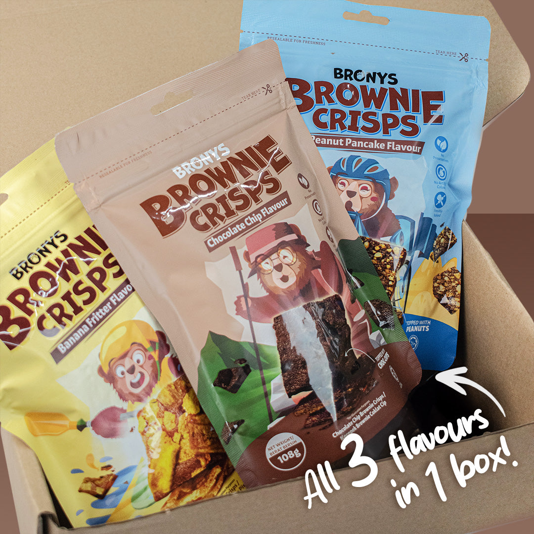 Bronys Brownie Crisps - Assorted Flavours Bundle (3 Packs x 108g)
