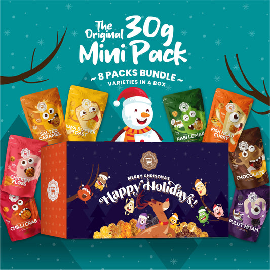 Christmas Mini Pack Popcorn Gift Set (Assortment of 8 Packs x 30g)