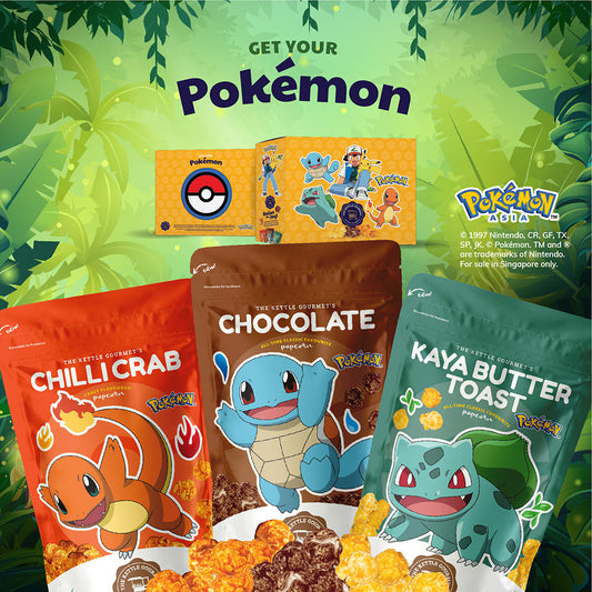 Pokémon Popcorn Gift Box (Bundle of 3 Packs x 80g with Collectible Cut-out)