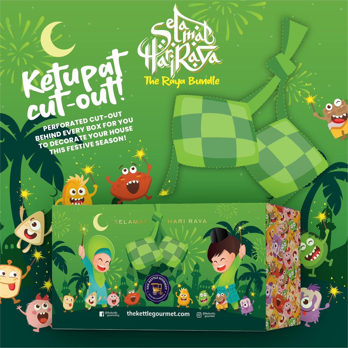 Hari Raya Gourmet Popcorn Giftbox (8 Packs x 30g)