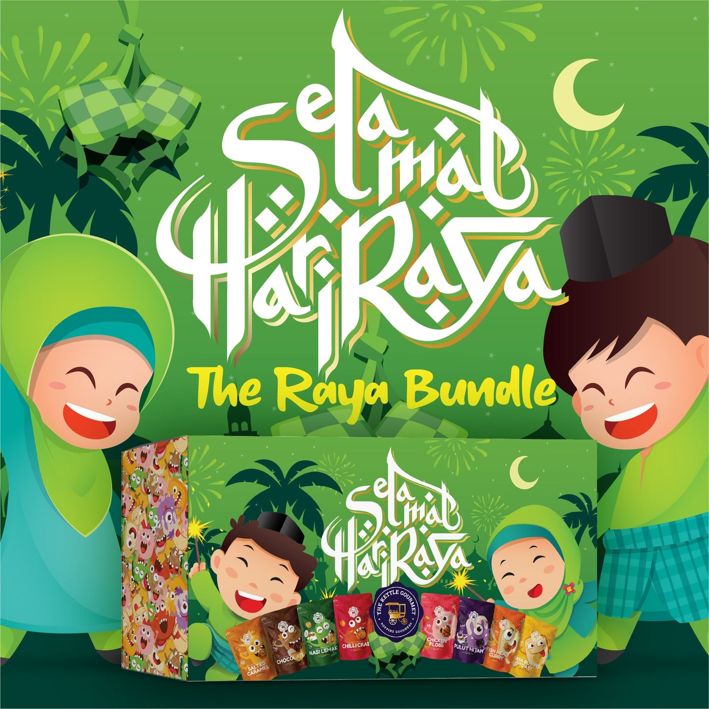 Hari Raya Gourmet Popcorn Giftbox (8 Packs x 30g)